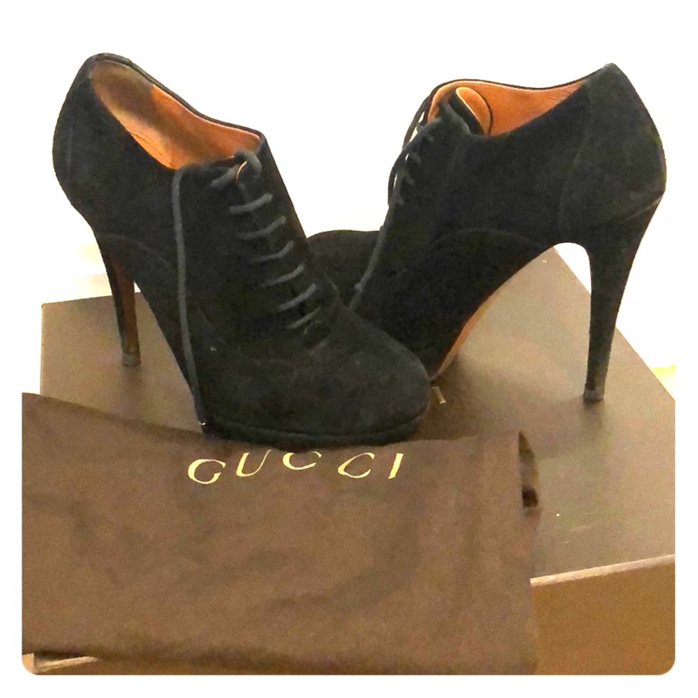 Gucci lace up booties